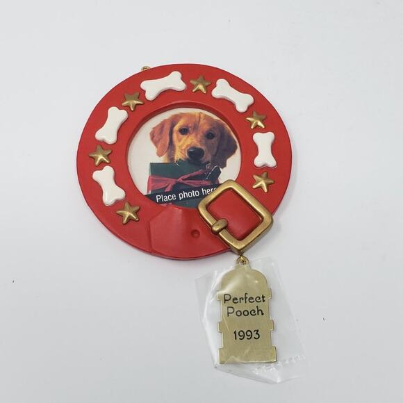 1993 Hallmark Special Dog Handcrafted Brass Keepsake Holiday Christmas Ornament. - Picture 5 of 6